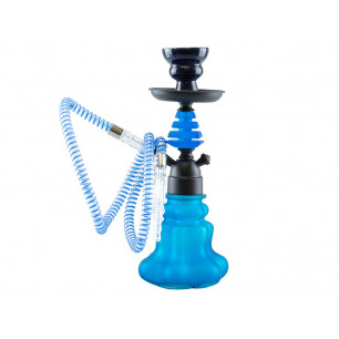 Narghilé 2 tubo Sisha Angular1 colore blu cm. 26