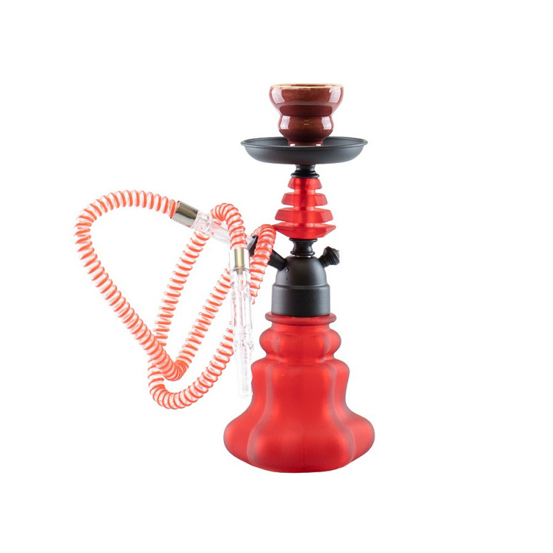 Narghilé 2 tubo Sisha Angular1 colore rosso cm. 26