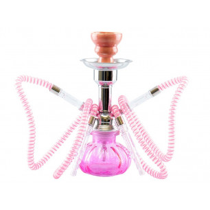 Narghilé 2 tubo Sisha Pumpkin colore rosa cm. 26