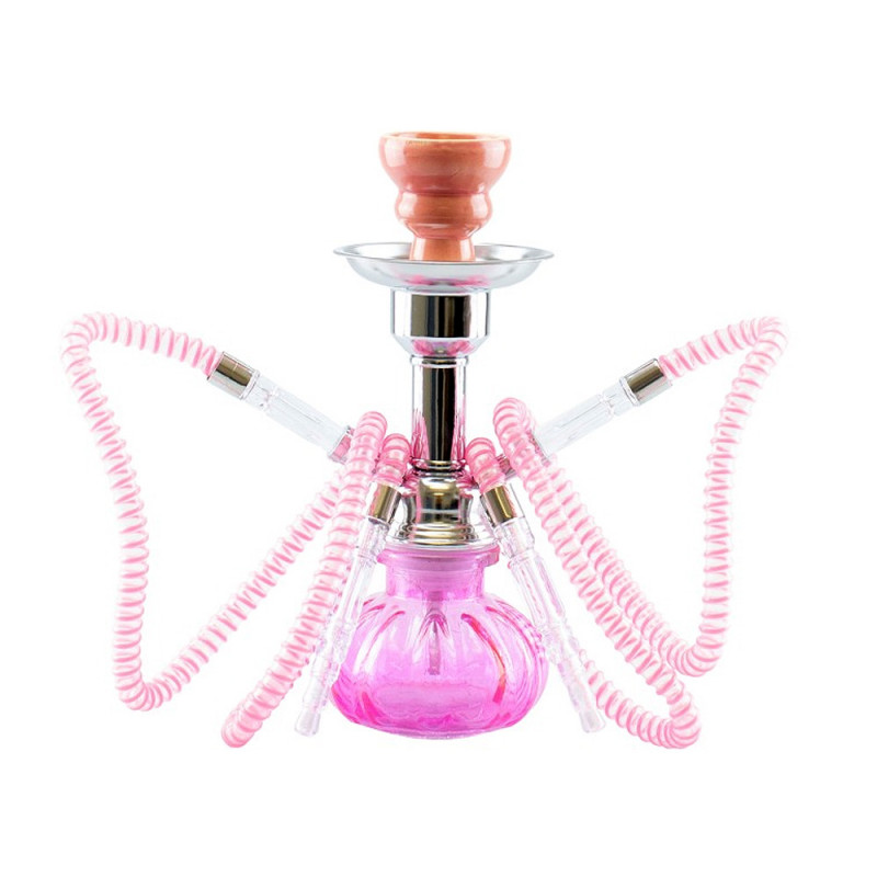 Narghilé 2 tubo Sisha Pumpkin colore rosa cm. 26