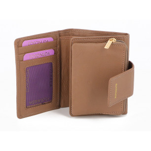 Portafoglio Coconuda donna con bottone e cerniera interna modello Medio colori assortiti