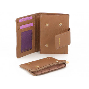 Portafoglio Coconuda donna con bottone e cerniera interna modello Medio colori assortiti