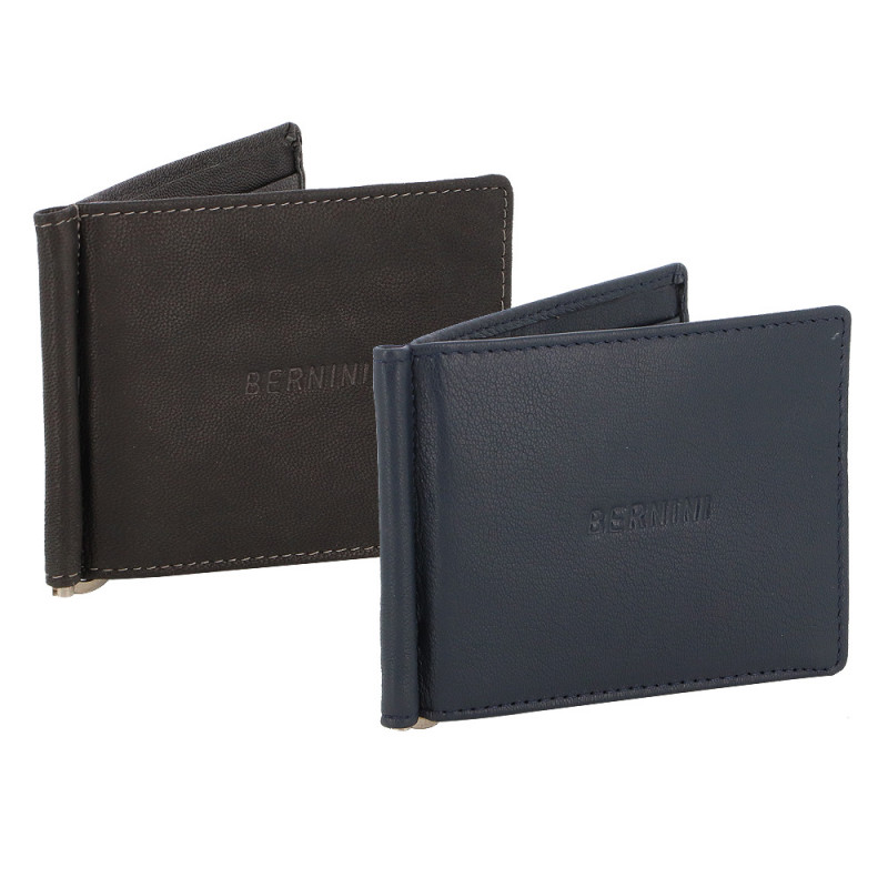 Portafoglio Bernini con molla portabanconote colori assortiti GRANDE