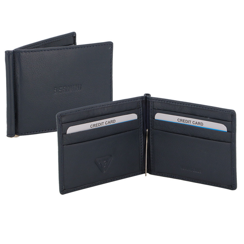 Portafoglio Bernini con molla portabanconote colori assortiti GRANDE