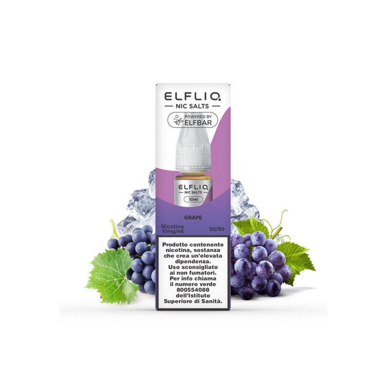 Liquido Grape Elfliq con nicotina 20 mg 10 ml