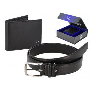 Parure Jaguar con portafoglio e cintura colore nero GRANDE