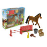 Set cavallo floccato con salto ad ostacoli