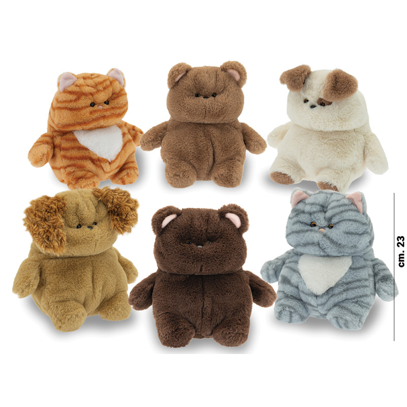 Peluche Nice & Good Cuccioli panciotti cm. 23 in 6 ass.ti