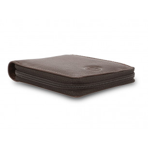 Portafoglio DNUP modello Tell classico colore testa di moro chiusura zip