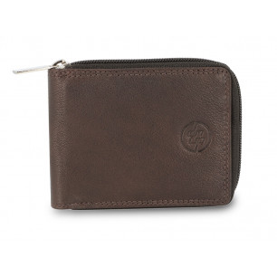 Portafoglio DNUP modello Tell classico colore testa di moro chiusura zip