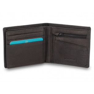 Portafoglio DNUP modello Tell colore nero con portamonete zip