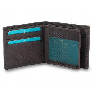 Portafoglio DNUP modello Tell colore nero con portamonete zip