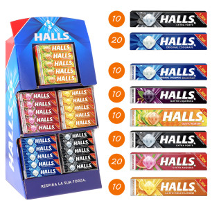 Espositore Halls assortimento A da 100 pz