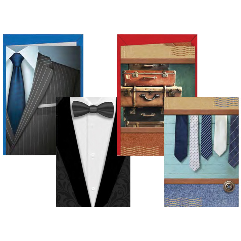 Biglietti Maschili senza testo con interno a colori