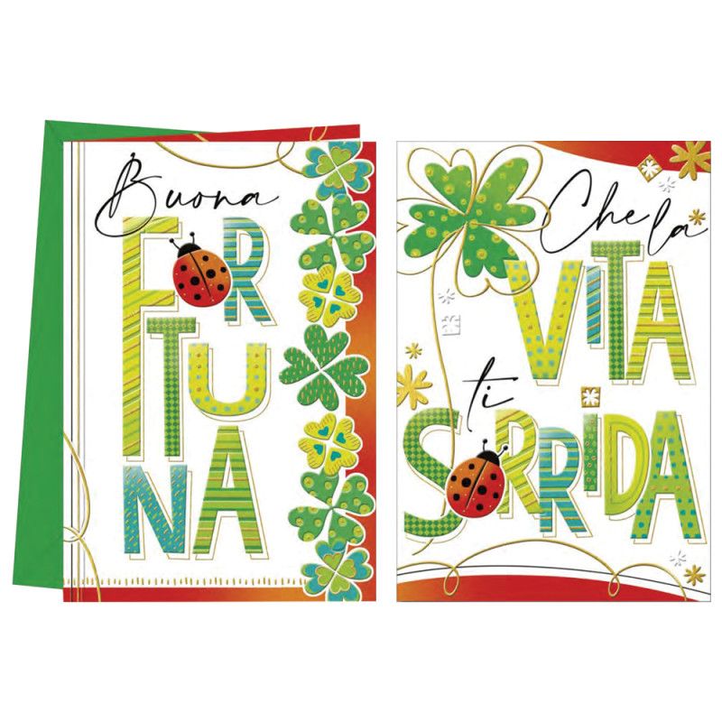 Biglietti Fortuna con oro e rilievo