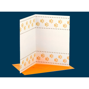 Biglietti Cani e Gatti senza testo con interno a colori