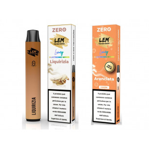 OMAGGIO 3 Sigarette elettroniche usa e getta LEM ARANCIATA e LIQUIRIZIA senza nicotina 2 ml SCADENZA 24 APRILE 2026