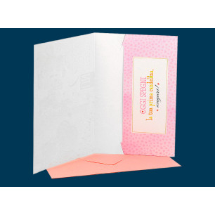 Biglietti Primo compleanno con coniglietti e portasoldi