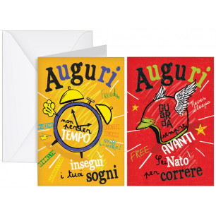 Biglietti auguri maschili con serigrafia Senza Testo Interno