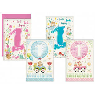 Biglietti Primo Compleanno con orsetti