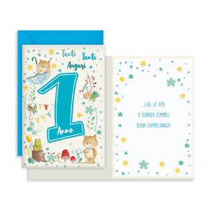Biglietti Primo Compleanno con orsetti