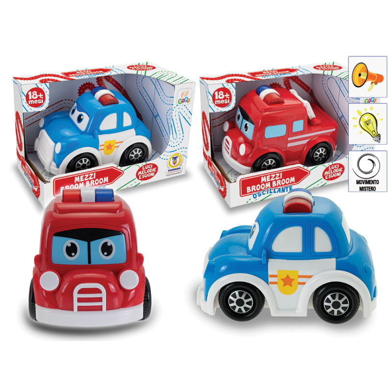 Mezzi Brum Brum con luci, suoni e movimento mistero 2 ass.ti
