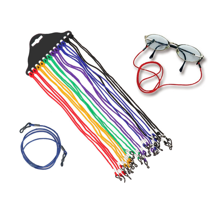 Laccetti per occhiali colori assortiti cartella da 12 pz
