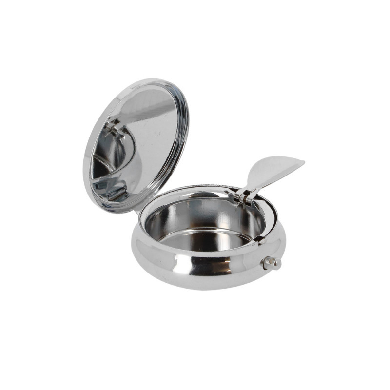 Posacenere tascabile cromato tondo