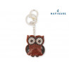 Portachiavi da donna Navigare ciondolo Gufo con strass