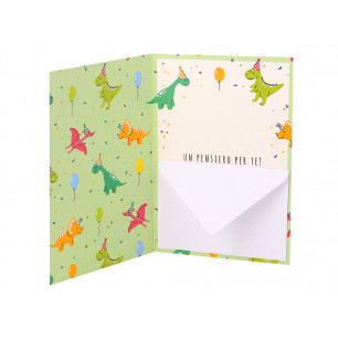 Biglietti Buon Compleanno animali e arcobaleni con portasoldi