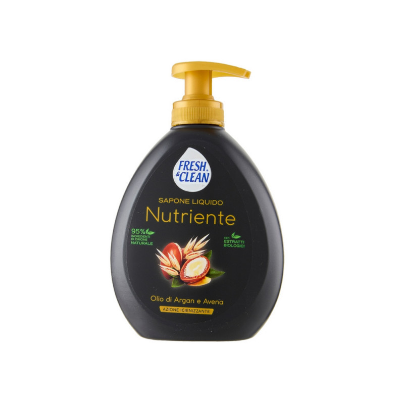 Sapone liquido F&C Nutriente e Igienizzante con olio di Argan e avena