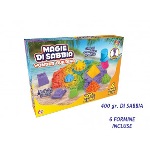 Set sabbia magica 400 gr con formine Edifici delle Meraviglie