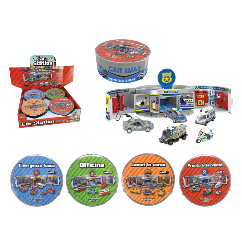 Lattina autorimessa con mezzi display 4 pz ass.ti