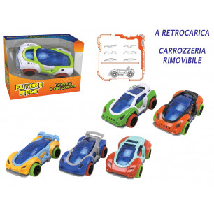 Auto del futuro con carrozzeria rimovibile 6 ass.ti