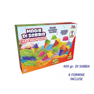 Set sabbia magica 400 gr con formine Gelato