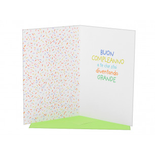 Biglietti Compleanno cifre da 1 a 5 con torte