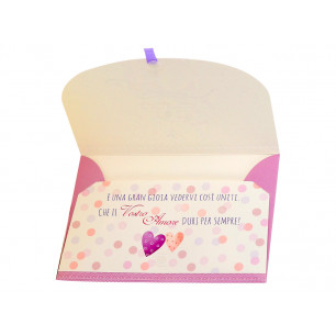 Biglietti Matrimonio con torte e regali, con portasoldi