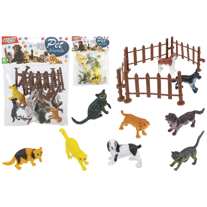 Busta cm. 16,8 x 19,5 con 12 cani o gatti 2 ass.ti