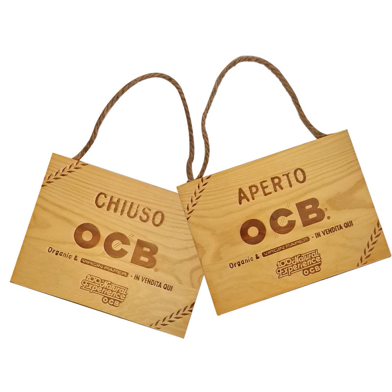 OMAGGIO targa legno aperto chiuso Ocb