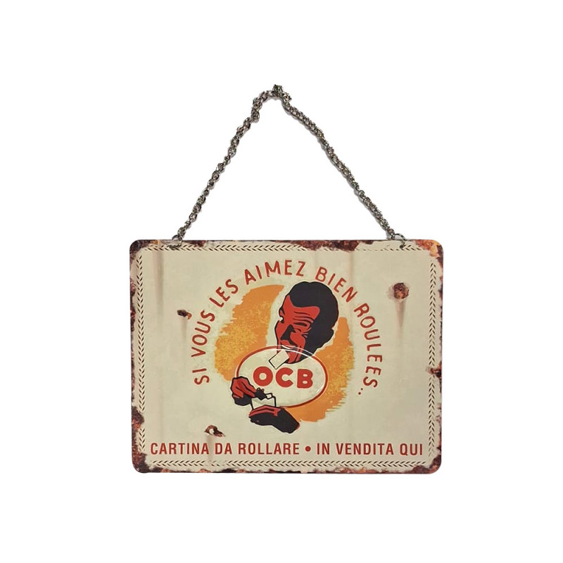 OMAGGIO targa OCB in metallo promozionale