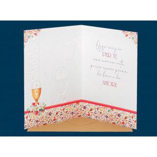 Biglietti Prima Comunione con particolari in oro e rilievo