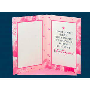 Biglietti Battesimo con palloncini