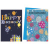 Biglietti Buon Compleanno maschile con palloncini in rilievo