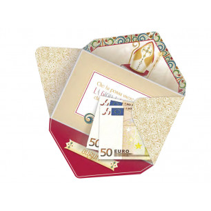 Biglietti Cresima portasoldi con chiusura in velcro