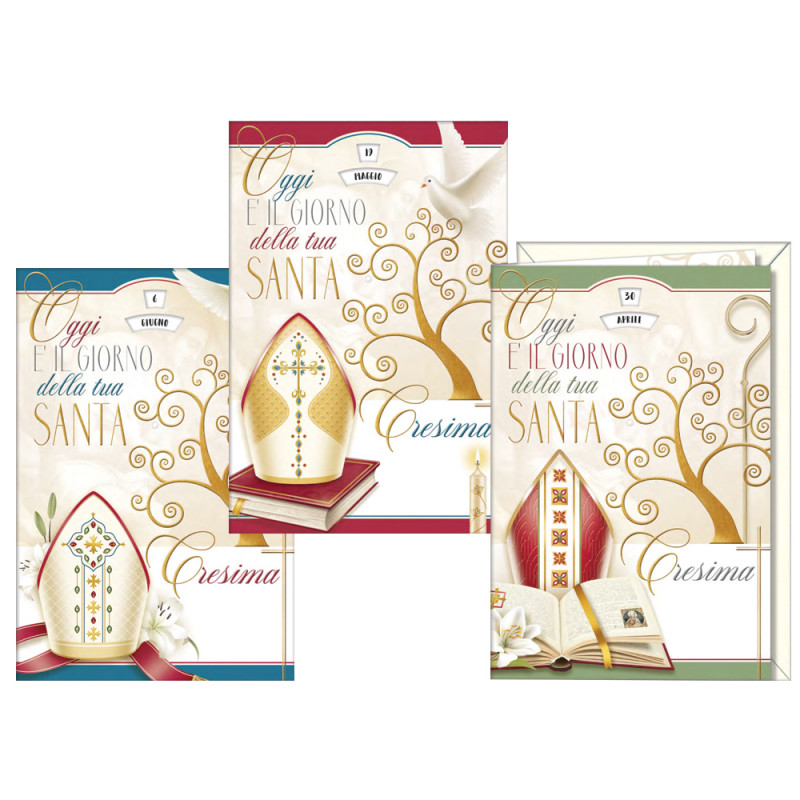 Biglietti Santa Cresima con doppia rotella