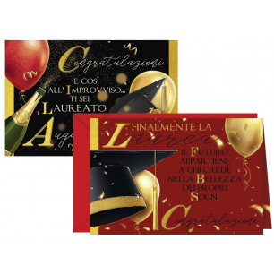 Biglietti Laurea con oro e rilievo