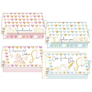 Biglietti Matrimonio portasoldi con rilievo