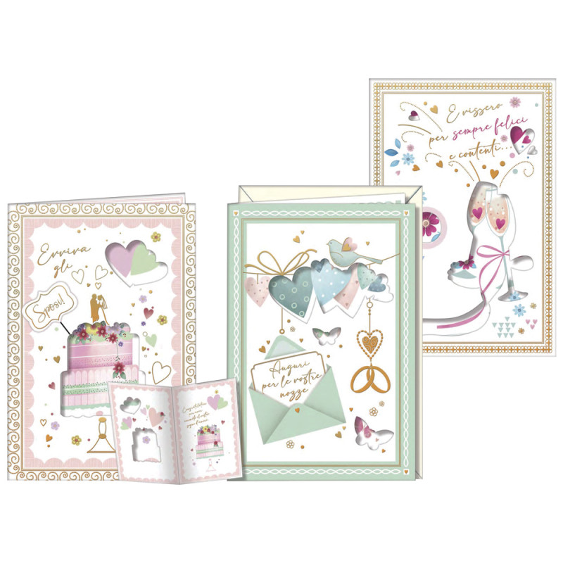 Biglietti Matrimonio con fustella taglio laser