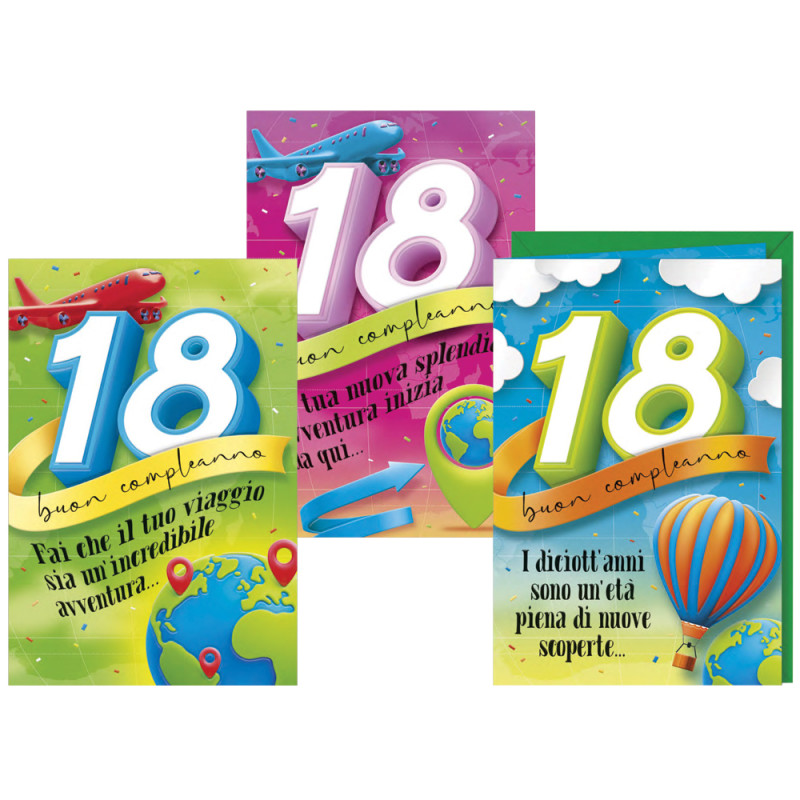 Biglietti 18 anni con particolari in rilievo