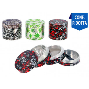 Grinder in metallo Teschi 4 parti diam 5 cm